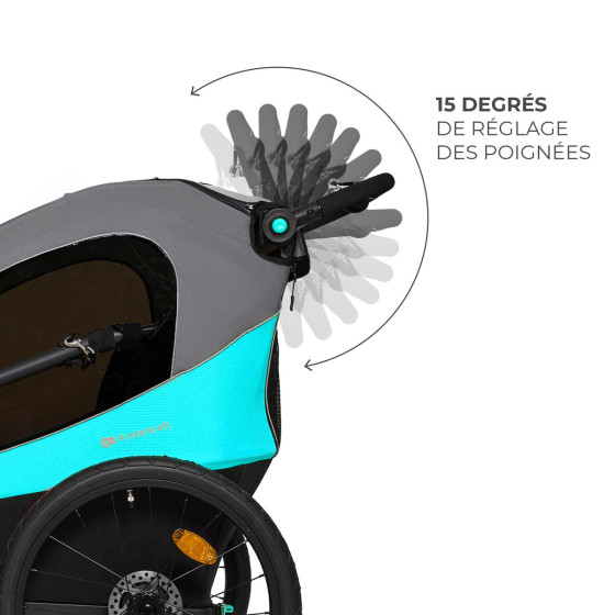 KinderKraft NAVA - Remorque Vélo Enfant 3en1