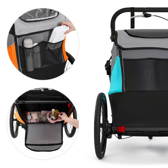 KinderKraft NAVA - Remorque Vélo Enfant 3en1