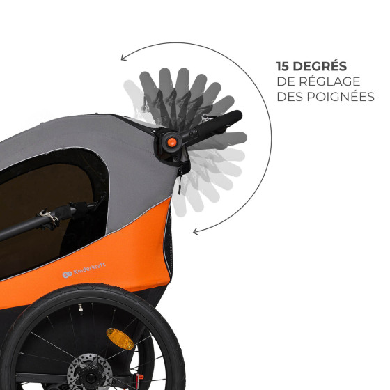 KinderKraft NAVA - Remorque Vélo Enfant 3en1