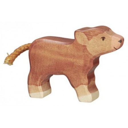 Vache  debout  noire Holztiger