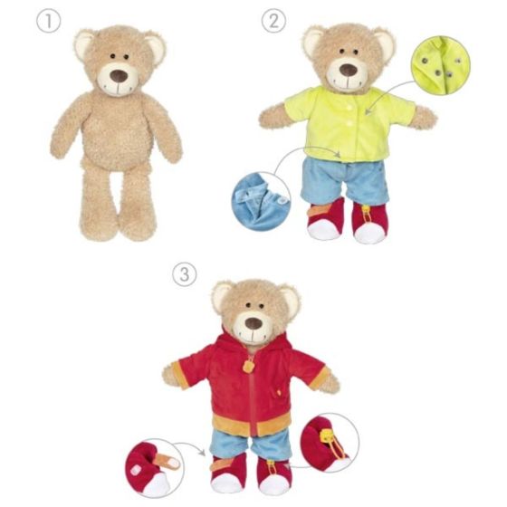 Goki Ours Brommel pour apprendre à s'habiller Goki jeux en bois