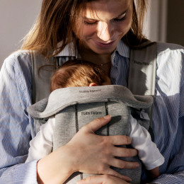 BabyBjörn Porte-bébé Mini Jersey - Gris clair