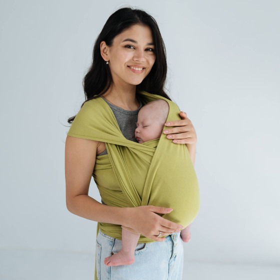 Love And Carry Wasabi - Écharpe de portage extensible Love and Carry porte-bébés