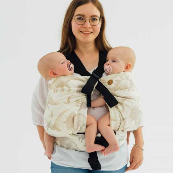 LennyLamb LennyTwin Jurassic Park Ice Desert - adjustable twin carrier