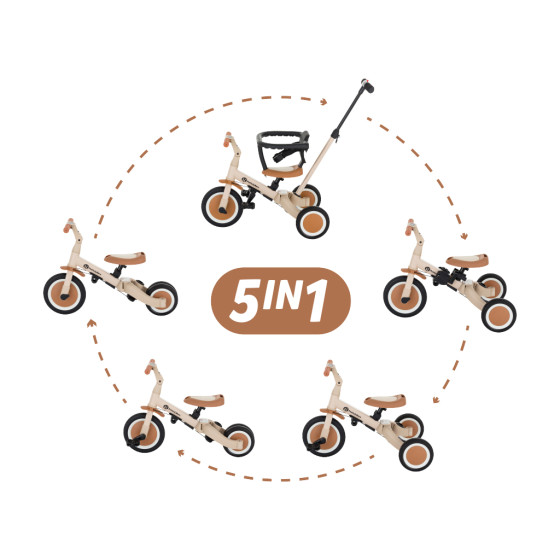 Petite & Mars - Turbo - Tricycle Enfant Multifonctionnel 5en1 Petite & Mars