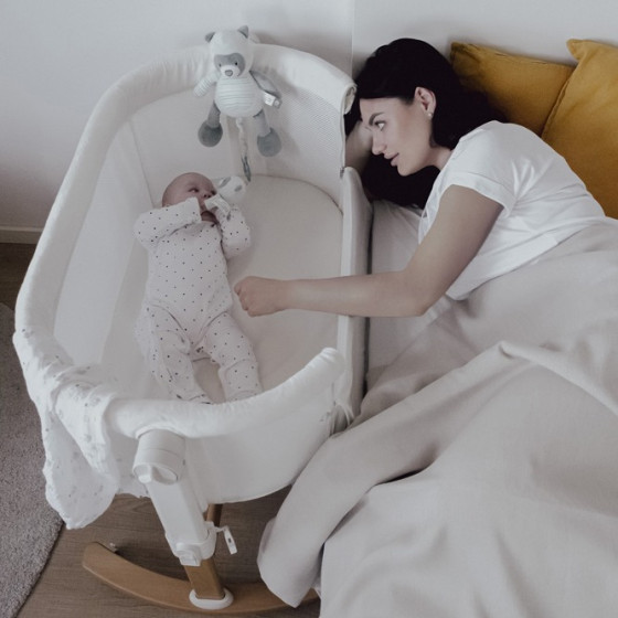 Petite & Mars Glory - Adjustable cot with cradle function 2in1