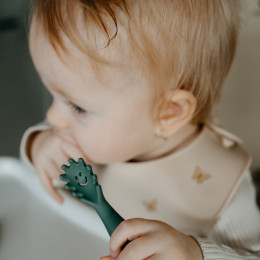 PETITE&MARS Silicone bib Take&Match - Sand Butterflies