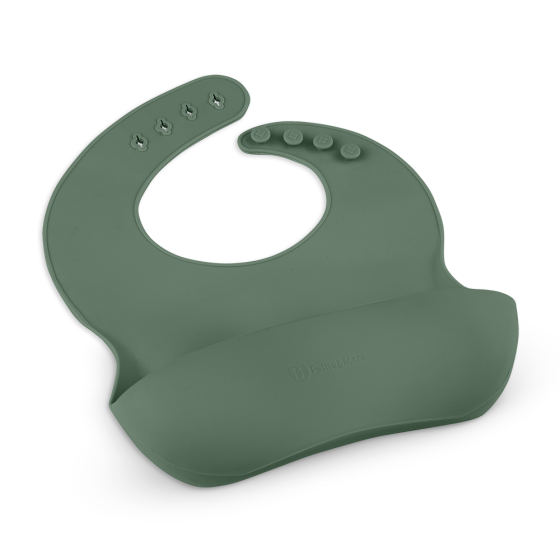 Petite&Mars - Take&Match - Bavoir avec récupérateur en silicone