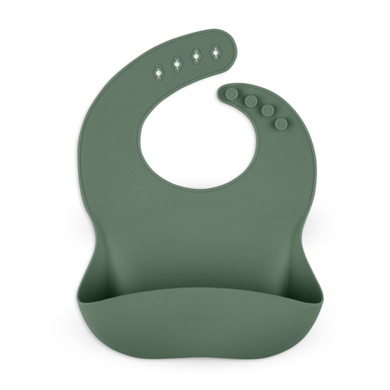 Petite&Mars - Take&Match - Bavoir avec récupérateur en silicone