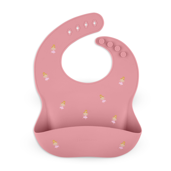 Petite&Mars - Take&Match - Bavoir avec récupérateur en silicone