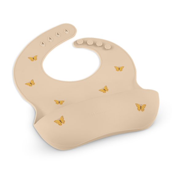 Petite&Mars - Take&Match - Bavoir avec récupérateur en silicone