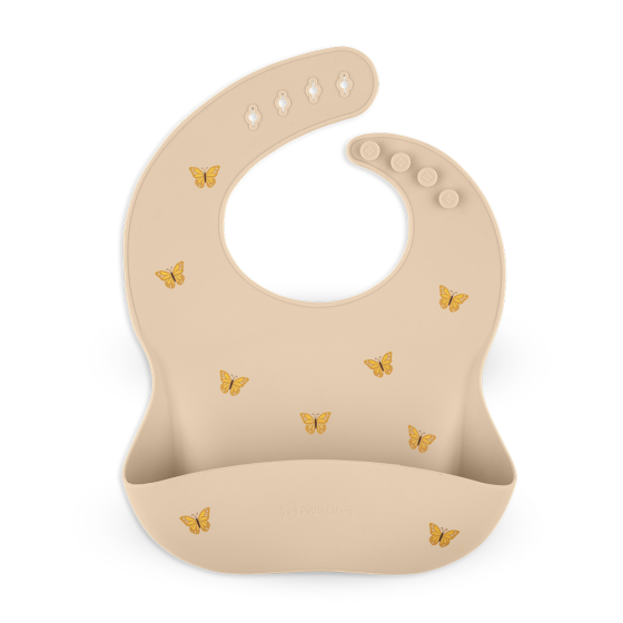Petite&Mars - Take&Match - Bavoir avec récupérateur en silicone