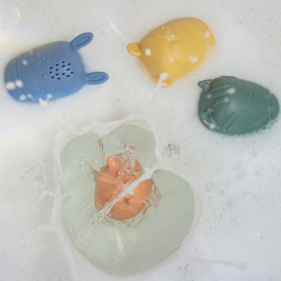 Petite&Mars - Amigos - Jouets de bain en silicone