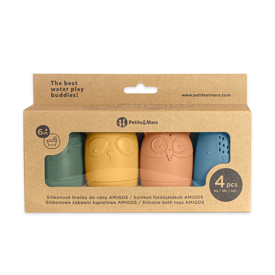 Petite&Mars - Amigos - Jouets de bain en silicone