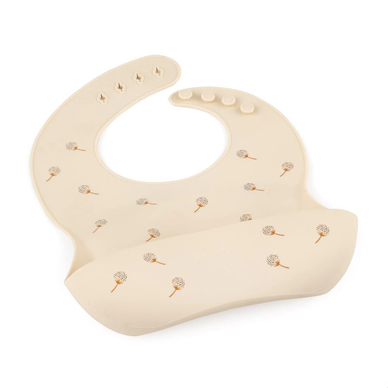 Petite&Mars - Sam - Bavoir avec récupérateur en silicone