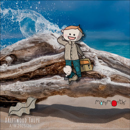 ManyMonths Kid MultiTube - tour de cou multi usages en laine mérinos - Driftwood Taupe