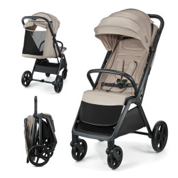 KinderKraft Loom - Poussette légère et compacte - Beige Naturel