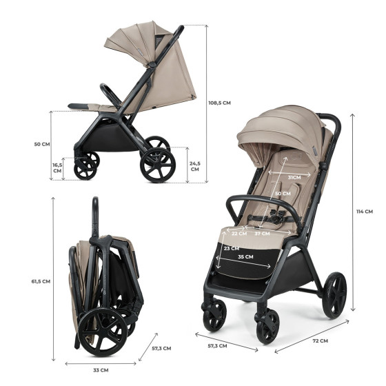 KinderKraft Loom - Poussette légère et compacte