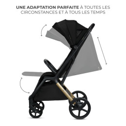 KinderKraft Loom - Poussette légère et compacte - Noir