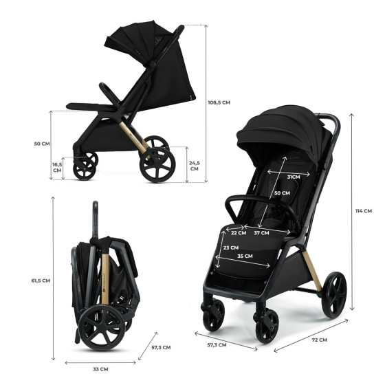 KinderKraft Loom - Poussette légère et compacte