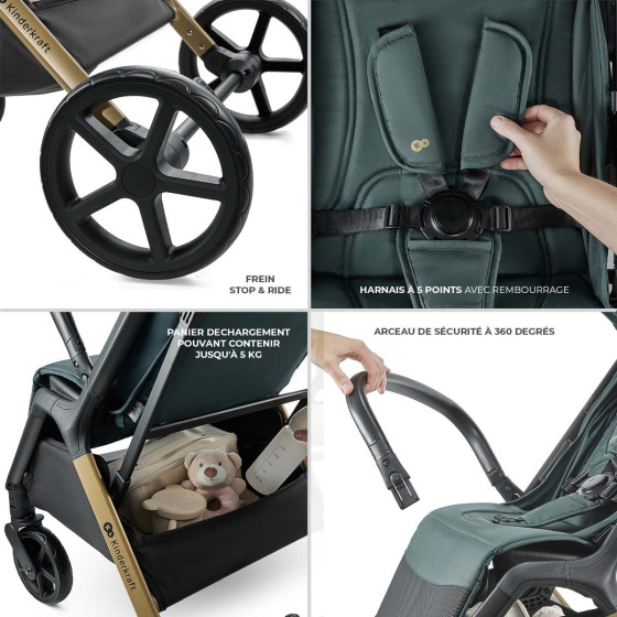 KinderKraft Loom - Poussette légère et compacte