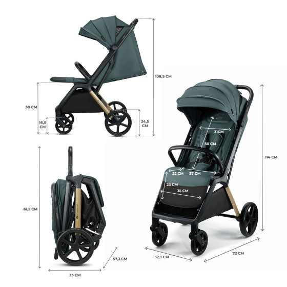 KinderKraft Loom - Poussette légère et compacte