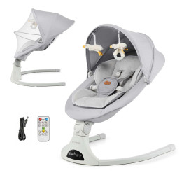 KinderKraft Tulsy - Balancelle-transat électrique - Gris