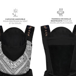 Kinderkraft Huggy Bird baby carrier - Bizuu - Lunar Black (Noir)