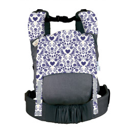 Guizy Couture PPMC - teething pads and baby hood for Guizy baby carrier - Scandinavia Bleu