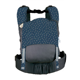 Guizy Couture PPMC - teething pads and baby hood for Guizy baby carrier - Bulle Bronze Marine