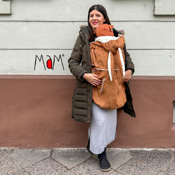 MaM Promenade Flex - Couverture de Portage d'Hiver avec oreilles de lapin