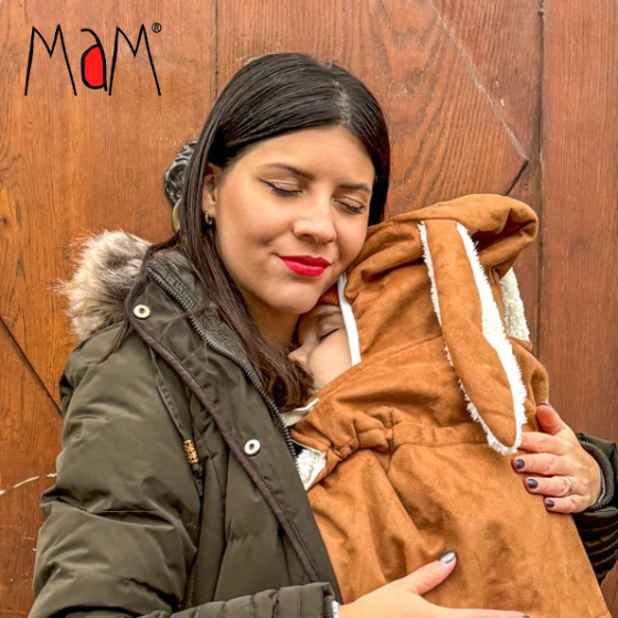 MaM Promenade Flex - Couverture de Portage d'Hiver avec oreilles de lapin