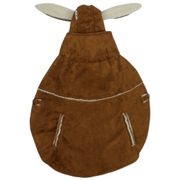 MaM Promenade Flex - Couverture de Portage d'Hiver avec oreilles de lapin - Pecan / Cream