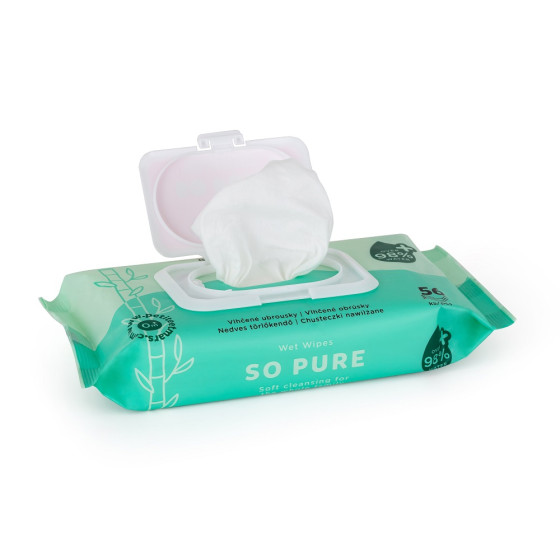 Petite&Mars - SO PURE - Lingettes jetables en bamboo biodegradable x 56 Petite & Mars