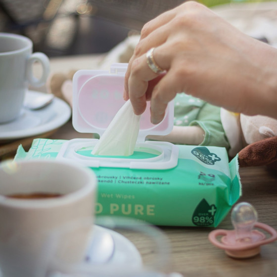Petite&Mars - SO PURE - Lingettes jetables en bamboo biodegradable x 56 Petite & Mars