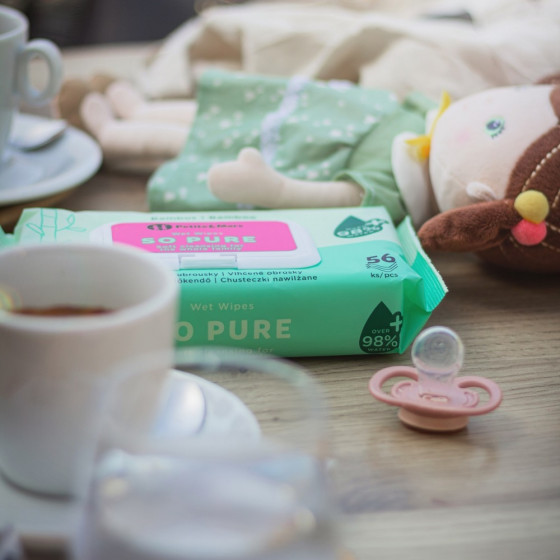 Petite&Mars - SO PURE Wet wipes bamboo biodegradable 56 pcs