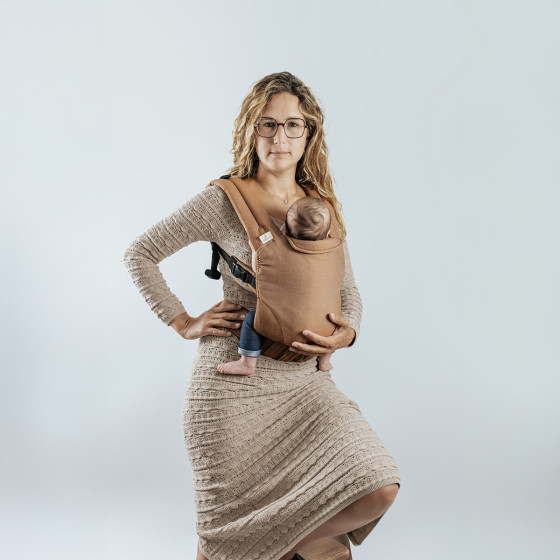 Guizy Brun Sarrasin - Porte-bébé physiologique dès la naissance