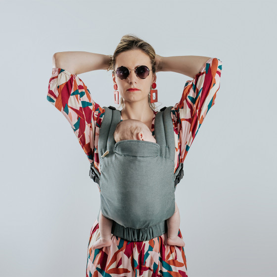 Naturioù Guizy Ergonomic Baby Carrier Green Brocéliande