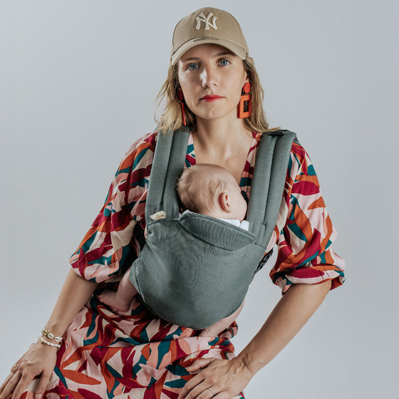 Guizy Vert Brocéliande - Porte-bébé physiologique dès la naissance