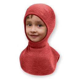 Manymonths Elephant Hood - Cagoule bébé en laine mérinos - Red Canyon