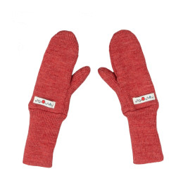 ManyMonths Natural Woollies Long Cuff Baby Mittens - Red Canyon
