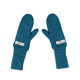 ManyMonths Natural Woollies Long Cuff Baby Mittens - SeaBreez Teal