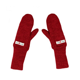 ManyMonths Natural Woollies Long Cuff Baby Mittens - Wild Pomegranate