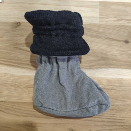 Manymonths Winter Booties MAM tac - Foggy Black / Heather Grey - Laine  noir / SoftShell gris