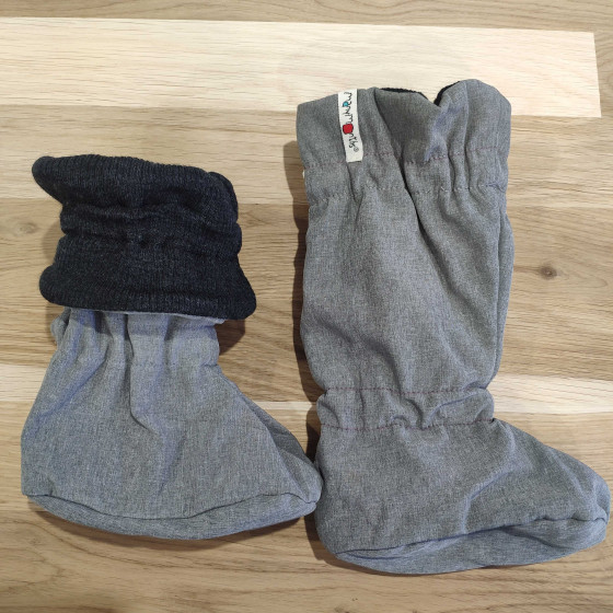 Manymonths Chaussons de portage d'hiver en laine et softshell Merinos/Polaire MAM*tec