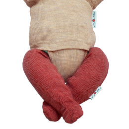 Manymonths Long Tubes Booties Chaussons / chaussettes de portage ajustables en laine - Red Canyon