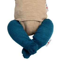 Manymonths Long Tubes Booties Chaussons / chaussettes de portage ajustables en laine - SeaBreez Teal