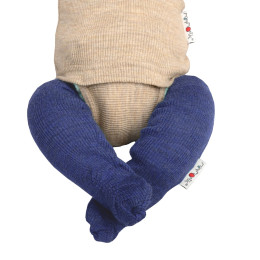 Manymonths Long Tubes Booties Chaussons / chaussettes de portage ajustables en laine - Twilight Blue