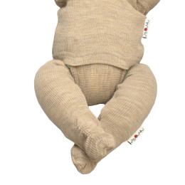 Manymonths Long Tubes Booties Chaussons / chaussettes de portage ajustables en laine - Driftwood Taupe