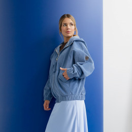 Fun2BeMum Corduroy 3 in 1 Maternity & Babywearing Bomber Jacket - Ocean-Blue